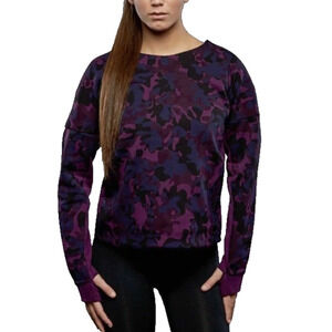 Nike Purple Camouflage Camo Activewear Sweatshirt Athleisure Workout Gym XL